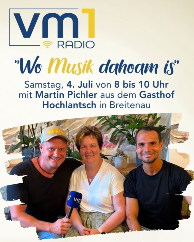 Morgen um 8 Uhr starten wir wieder mit "Wo Musik dahoam is" in den Tag. ➡ Dieses mal begrüßt Daniel Düsenflitz Müller seinen Freund und Harmonika-Spieler von "Die Fürsten" Martin Pichler im Gasthof Hochlantsch. 👏 Beide stimmen sich mit tollen Geschichten und bester Musik auf das Wochenende ein! Seid dabei!

@die_fuersten @danielduesenflitz_official @gasthof_hochlantsch
