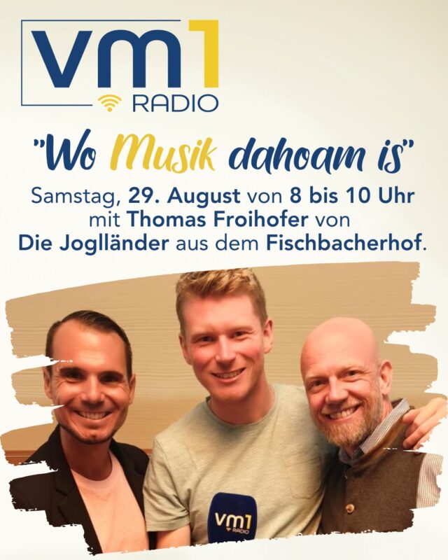 Lust auf ein zünftiges, steirisches Frühstück mit bester Musik? 😃 Morgen Samstag um 8 Uhr lädt Daniel Düsenflitz Müller im Gasthof Fischbacherhof in Fischbach zum Gespräch mit Thomas Froihofer von Die Joglländer. 👏 Seid dabei und freut euch auf gute Unterhaltung und viel Musik! 🎶

@diejogllaender @danielduesenflitz_official @fischbacherhof