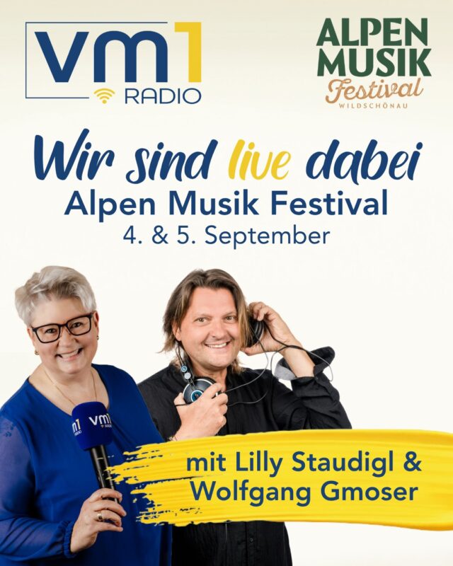Wir sind Medienpartner vom Alpen Musik Festival in der Wildschönau in Tirol! 👏 Und morgen geht's los ➡ Lilly Staudigl und Wolfgang Gmoser nehmen euch live mit an beiden Festival-Tagen! Wir freuen uns auf beste Unterhaltung! 🎺🎶🥁

@alpenmusikfestival @lillystaudigl @wolfgang.c.gmoser