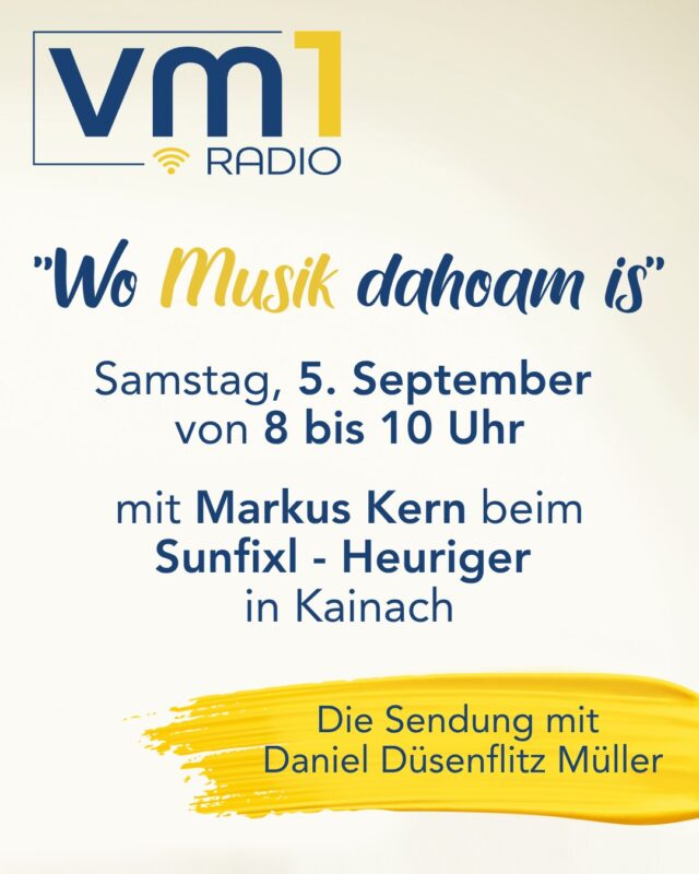 Morgen Samstag heißt es wieder "Wo Musik dahoam is" mit Daniel Düsenflitz Müller und seinem Gast Markus Kern. 👏 Von 8 bis 10 Uhr wird beim Sunfixl Heuriger in Kainach getratscht, Musi g'spielt und gefrühstückt. Seid dabei, wir freuen uns! 🎶😃

@danielduesenflitz_official @markus._kern