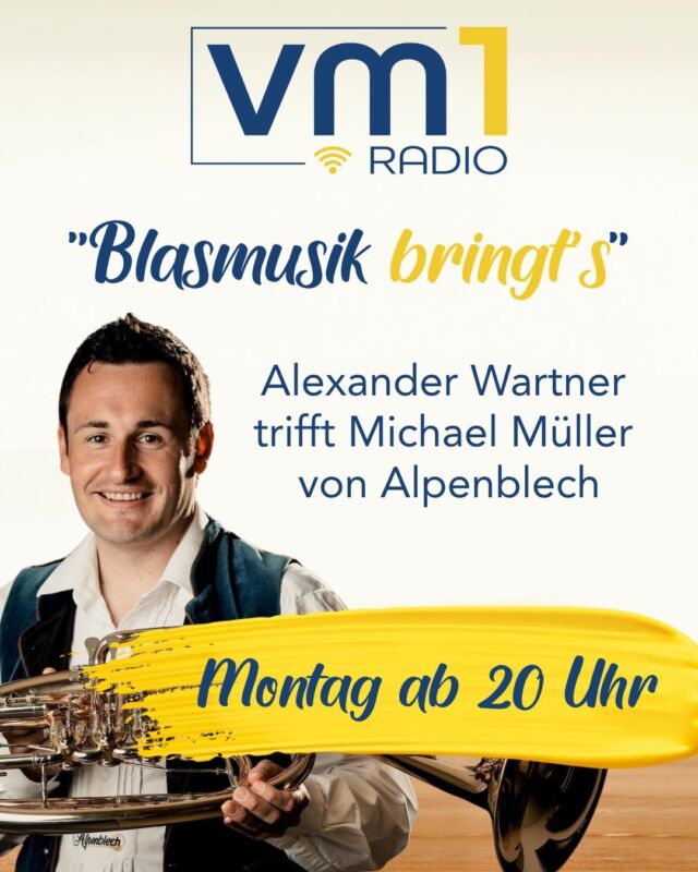 20 Jahre Alpenblech - das feiern Alex Wartner und Michael Müller heute ab 20 Uhr wenn es wieder heißt "Blasmusik bringt's". 🎺🎶 Die beiden plaudern über die verschiedensten musikalischen Projekte von Alpenblech über Alexander Wurz & die Original Egerländer Musikanten, Die kleine Egerländer Besetzung und Brass Trail. ➡️ Es gibt viel zu hören, also seid dabei! 👏

@alpenblech @muellers.michael @wartner.alex